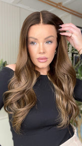 SULMY Chestnut Brown Wigs 100% Real Human Hair for Caucasian 180% Density
